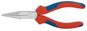 KNIPEX Kleště s dlouhými čelistmi, oválné, ostré, chromované, opláštěné rukojeti 200mm, kleště dlouhý nos