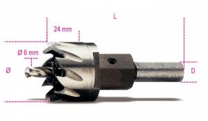 celovybrušovaný vykružovač vyřezávací korunka na plech 12 až 50mm po 1mm se středícím vodícím vrtákem,přesný vykružovač děrovač na plechy plast monolit přesný vykružovací fréza frézka HSS 