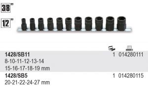 Hlavice na poškozený stržený šroub, matici, bezpečnostní šroub kola   20-21-22-24-27mm, sada  na poškozené matice hlavice na povolení stržené matky šroubu, klíč na povolení počkozené matky BETA