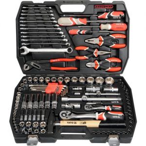 sada gola 1/4"+1/2" +klíče+šroubováky+kleště, velká sada gola nářadí v kufru 122ks nářadí v kufříku ,základní sada nářadí do domácnosti, sada nářadí do servisního auta 