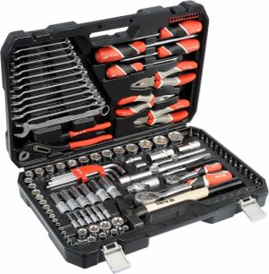 sada gola 1/4"+1/2" +klíče+šroubováky+kleště, velká sada gola nářadí v kufru 122ks nářadí v kufříku ,základní sada nářadí do domácnosti, sada nářadí do servisního auta 
