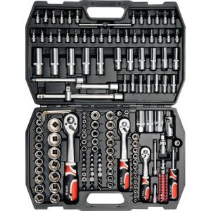 sada tří gol ,sada nářadí gola 1/4"+3/8"+1/2" 173ks ,Sada nástrčných klíčů a ráčen 173ks xxl , YT-3893