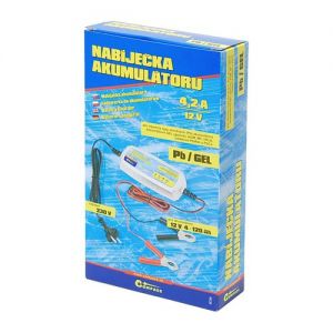 elektronická nabíječka autobaterií a motocyklových baterií  olověných gelových rounových,Nabíječka mikroprocesor 4,2 Amp PB/GEL max. 120Ah