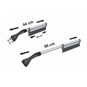 Škrabka s košťátkem ALU teleskopická 44 - 66cm, auto snetáček škrabka na sníh led teleskopická hliníková