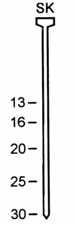 Hřebíky se závěrnými hlavičkami SK125NK 0,9x1,2  25mm,hřebík do hřebíkovačky sponkovačky  C520014