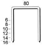Sešívací spony 80/08 CNK C420004  sponka do sponkovačky type 8, type 80, type 800, type A, spony do sponkovačky šíre80 délka 8mm  Šířka hřbetu 12,8 mm, síla drátu 0,7 x 0,9 mm