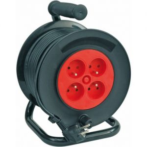 Kabel prodlužovací 25, 40m, 50m na bubnu 220v 240V 4 zásuvky typ E buben,prodlužovák na bubnu