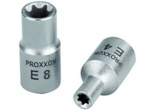 Hlavice E-Torx® - vnitřní Torx - obrácený Torx na  golu 1/4". Torx E4 E5 E6 E7 E8 E10 , profi obrácený torx na malou golu 1/4" 