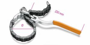 ŘETĚZOVÝ Montážní klíč BETA 1488L pro výměnu olejového filtru se zdvojeným řetězem,povolovák na filtry řetězový kloubový povolovač filtrů. BETA