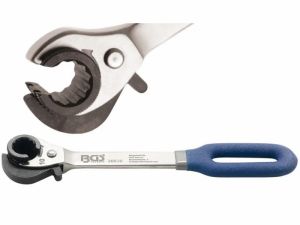Ráčnový klíč na brzdové šroubení holendry 10mm klíč očkový otevřený ráčnový 10 mm, pro převlečné matice